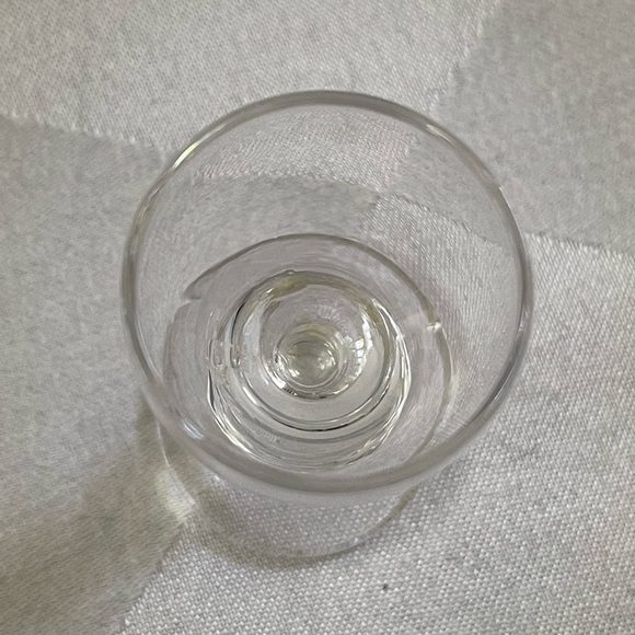 Set of 6 Clear Cordials TAPERED TEARDROP Tiered STEM Cordial Glasses Near Mint - Picture 5 of 6